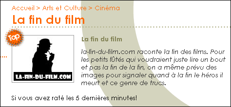 La fin du film au Top de Côtéblog